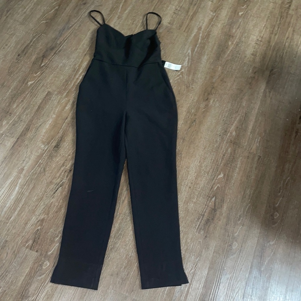 NWT BCBG Maxazria Black Womens Size Small Pants Jumpsuit(Back Clasp Needs Fixed)